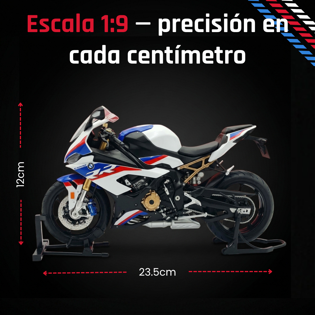 Moto Deportiva 1:9 con Humo Real y Luces LED