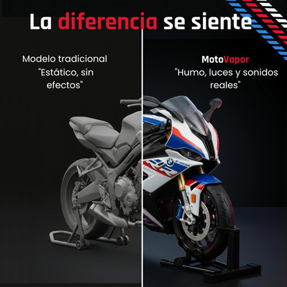 Moto Deportiva 1:9 con Humo Real y Luces LED