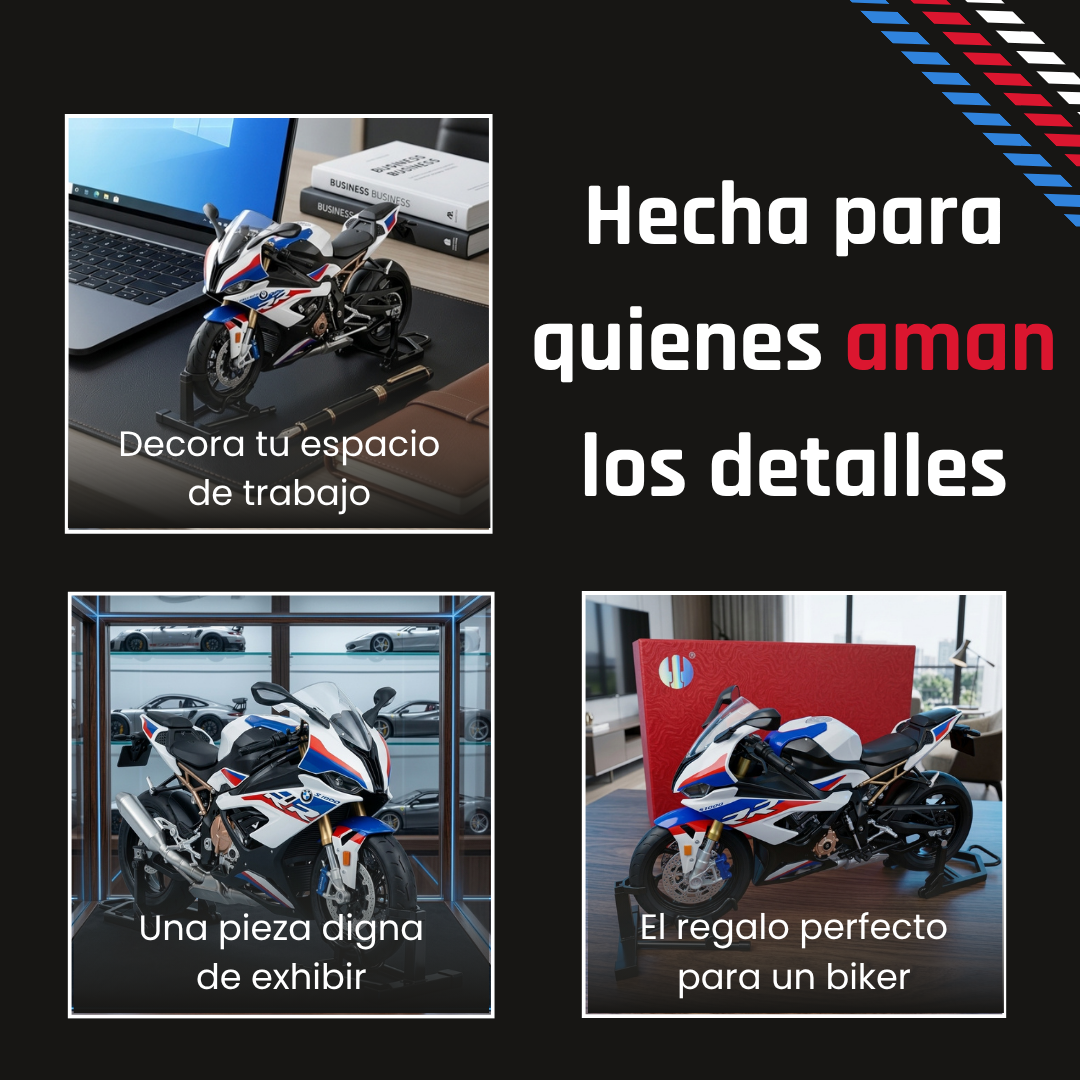 Moto Deportiva 1:9 con Humo Real y Luces LED